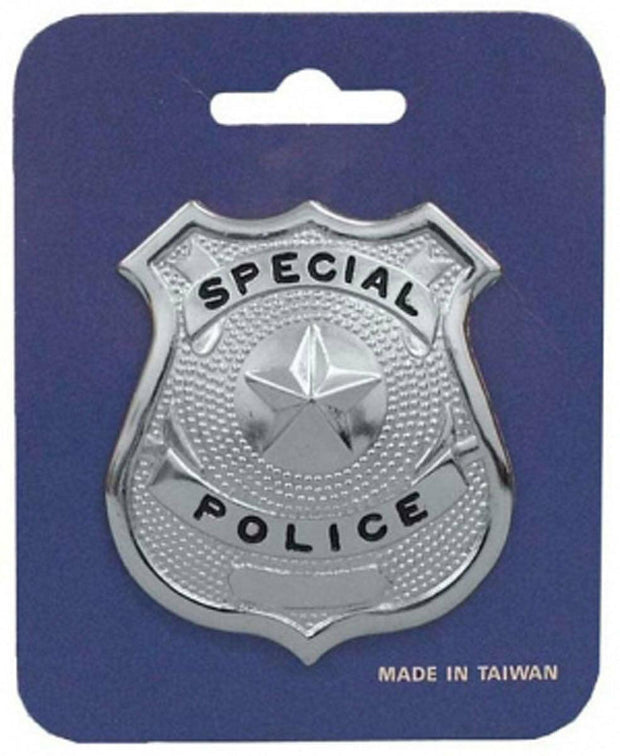 METAL POLICE BADGE FANCY DRESS UNISEX COSTUME ACCESSORY POLICEMAN COPPER