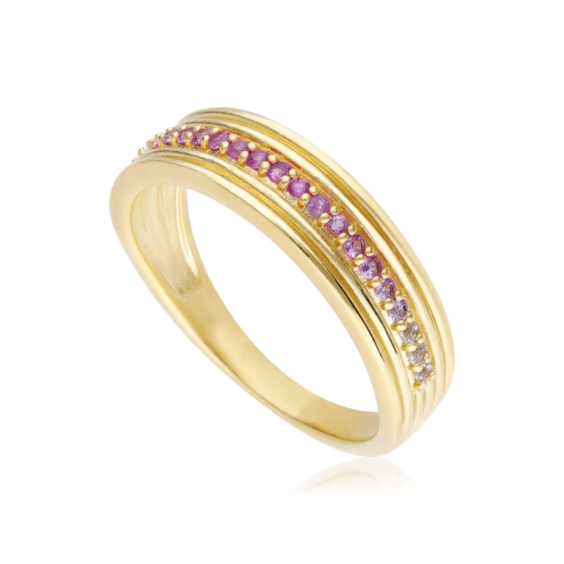 Caruso Pink & White Sapphire Gradient Ring - Gemondo IE product image