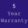 Five Year Warranty