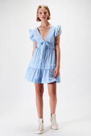 Tina Holly Couture TE003 Aqua Blue Satin Silky Formal Dress