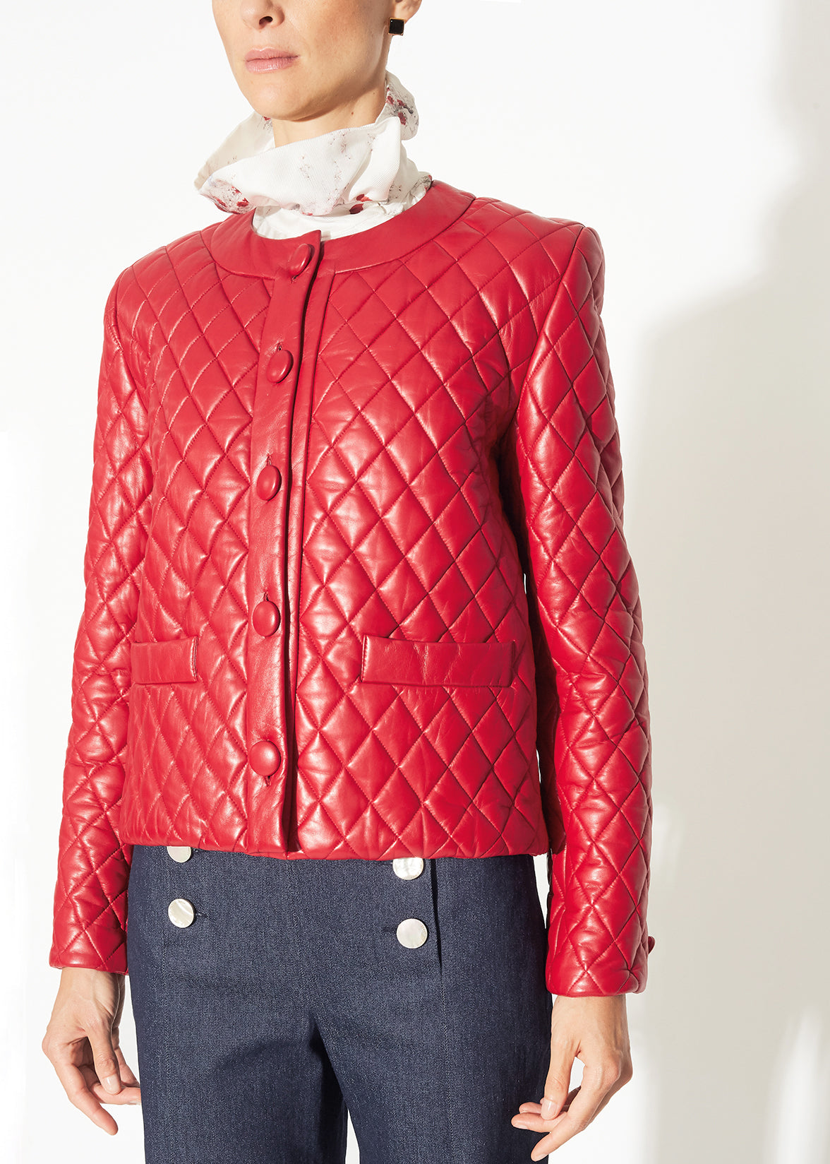 QUILTED JACKET IN LEATHER