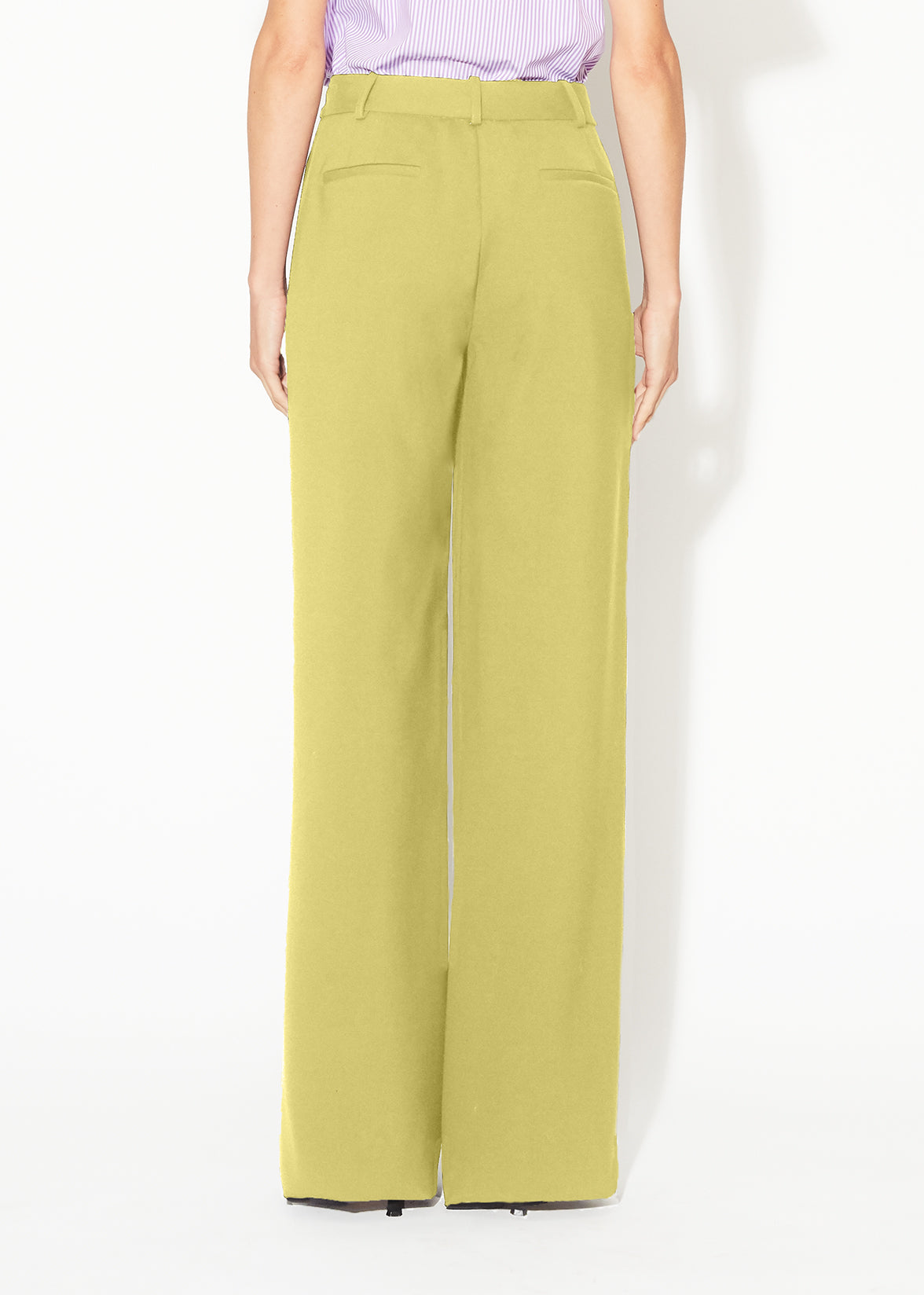 PINTUCK WIDE-LEG TROUSER IN WOOL CASHMERE SUITING