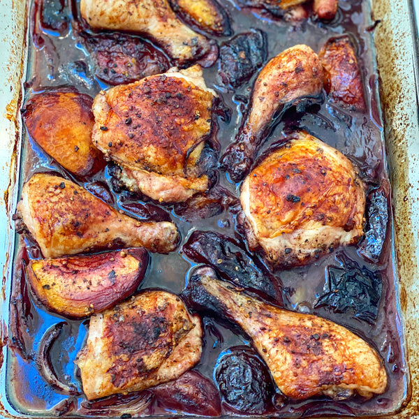 Peach & Plum Braised Chicken