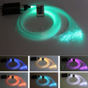 2m Diy 16w Rgb 150 Pcs Led Fiber Optic Star Ceiling Lights Kit 0 75mm 24 Ir Remote