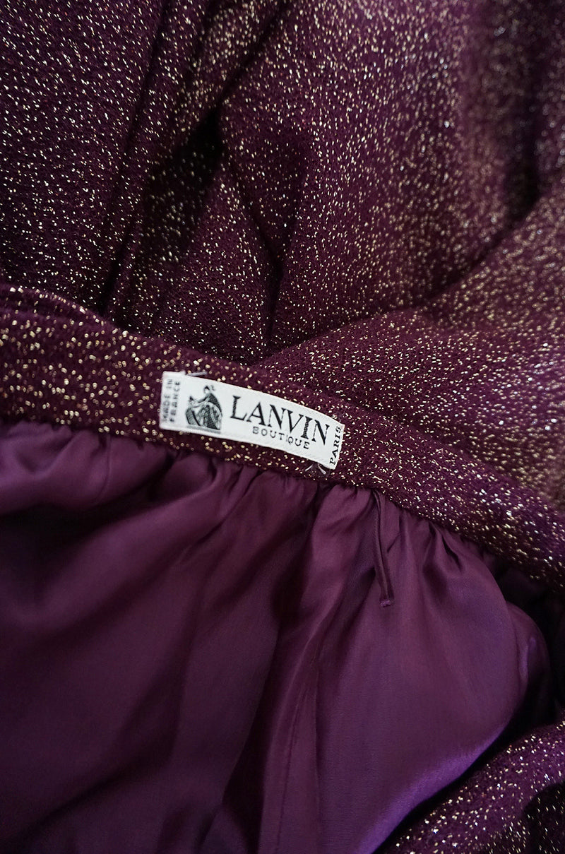 1970s Wine Knit Lanvin Skirt and Multi Tie Wrap Top – Shrimpton Couture