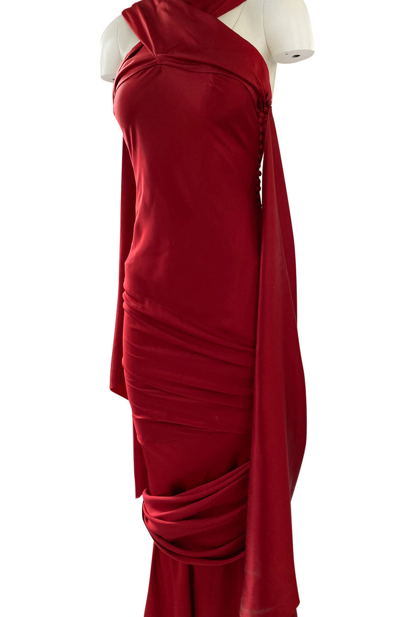 Early 2000s Dior Christian Dior by John Galliano Deep Red Satin Finish ...