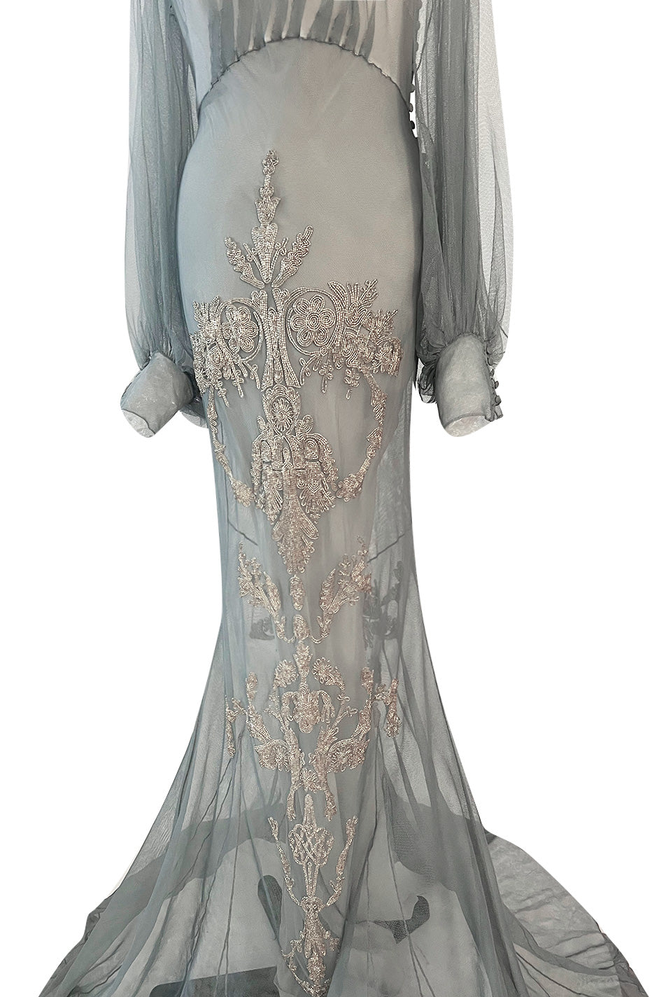 Important Fall 2009 John Galliano “Beautifully Iced Maidens” Beaded Ne ...