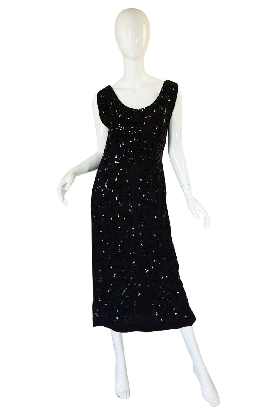 Early 1930s Sequin Silk Crepe Shift Dress – Shrimpton Couture