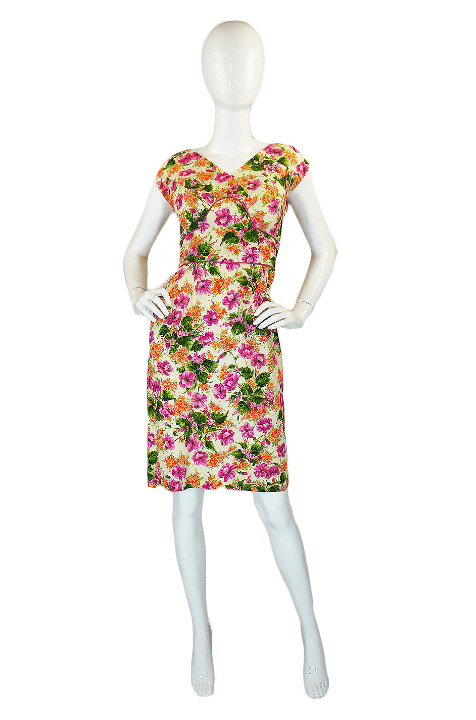 1950s Alix of Miami Floral Wiggle Dress – Shrimpton Couture