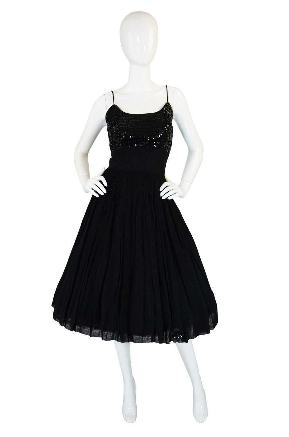 1950s Silk Chiffon & Sequin Party Dress – Shrimpton Couture