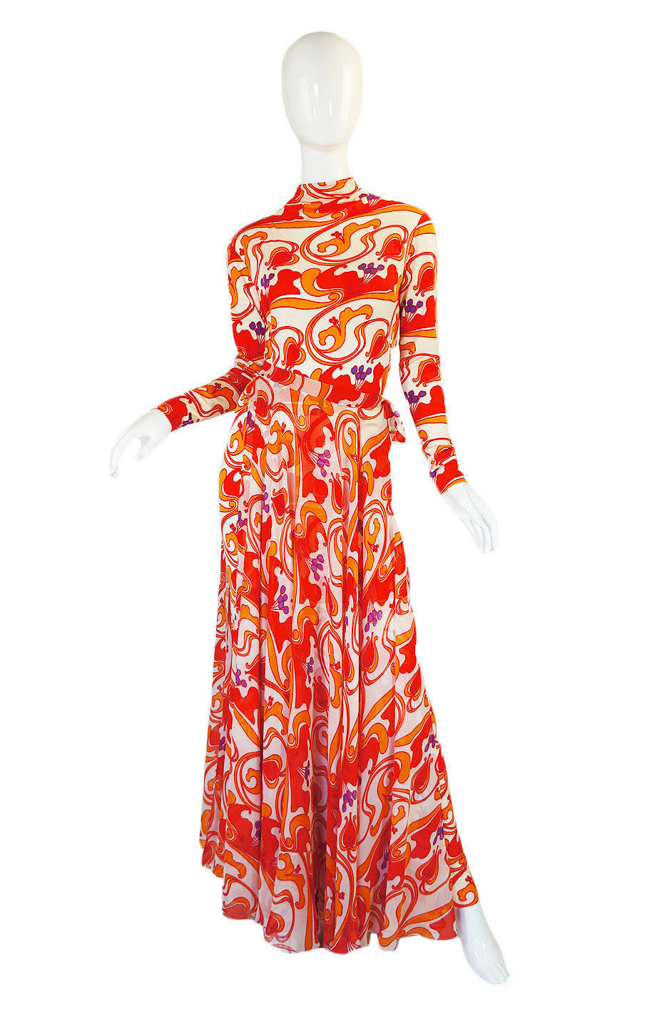 1970s Silk La Mendola Silk w Chiffon Skirt – Shrimpton Couture