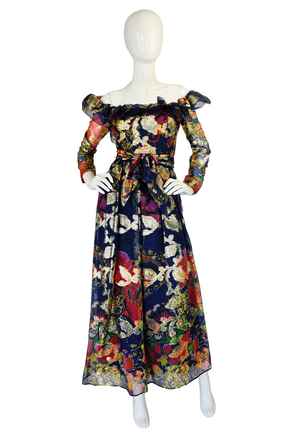 1960s Oscar De La Renta Ruffled Gown – Shrimpton Couture
