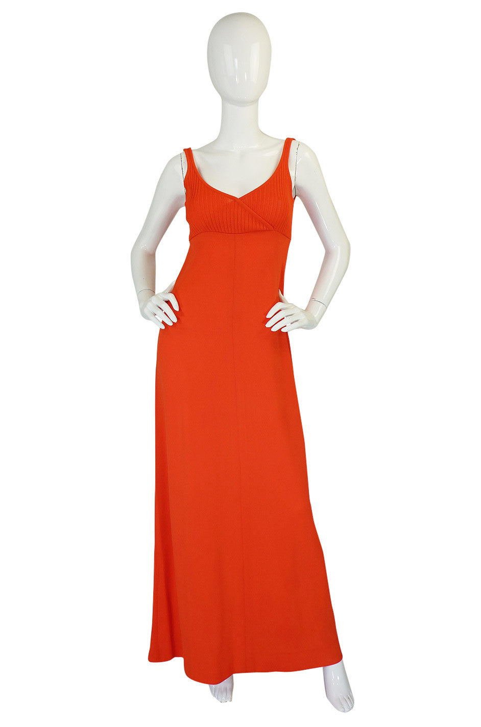 1970s Lanvin Knit Tangerine Halter Dress – Shrimpton Couture