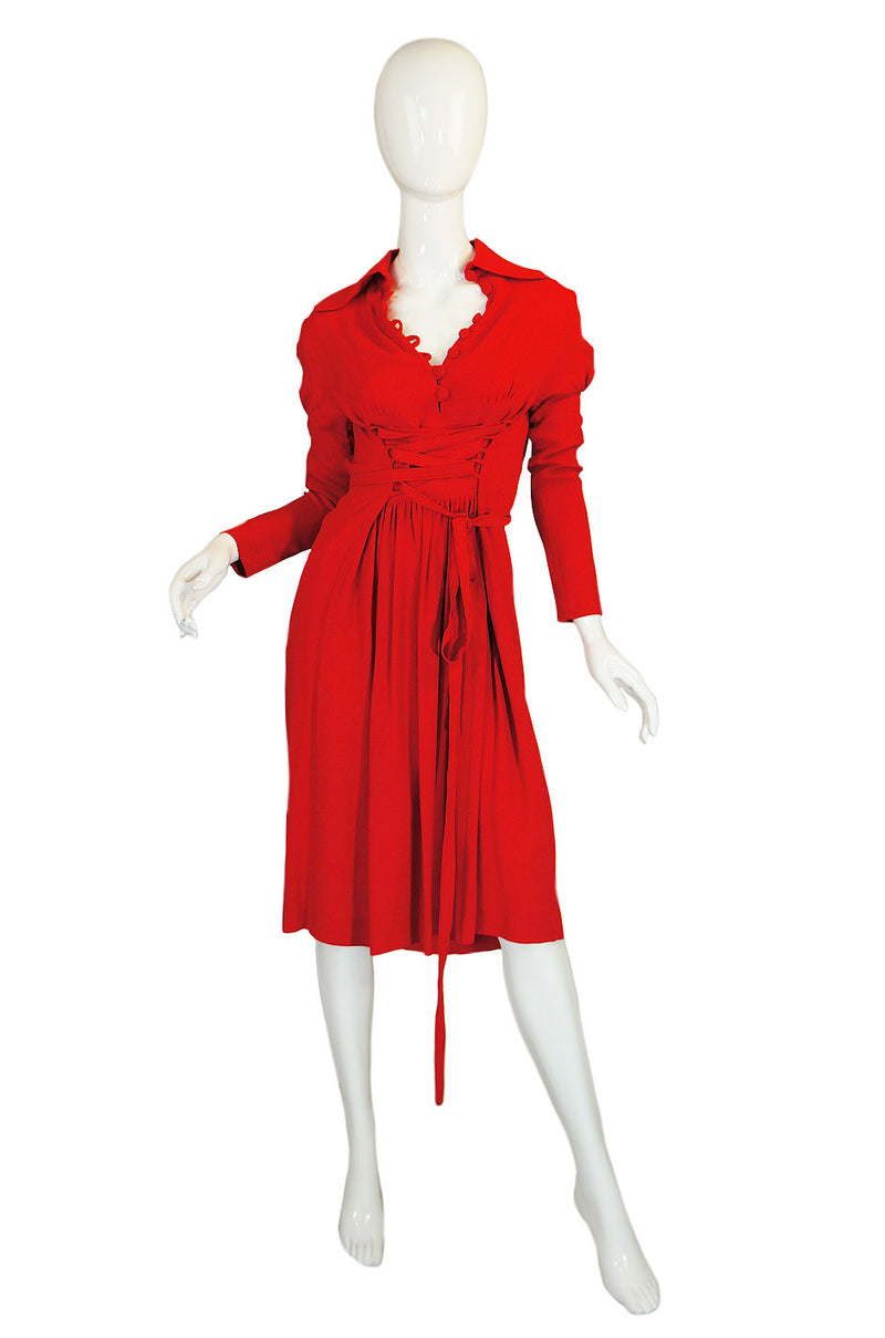 1970s Red Moss Crepe Corset Ossie Clark – Shrimpton Couture