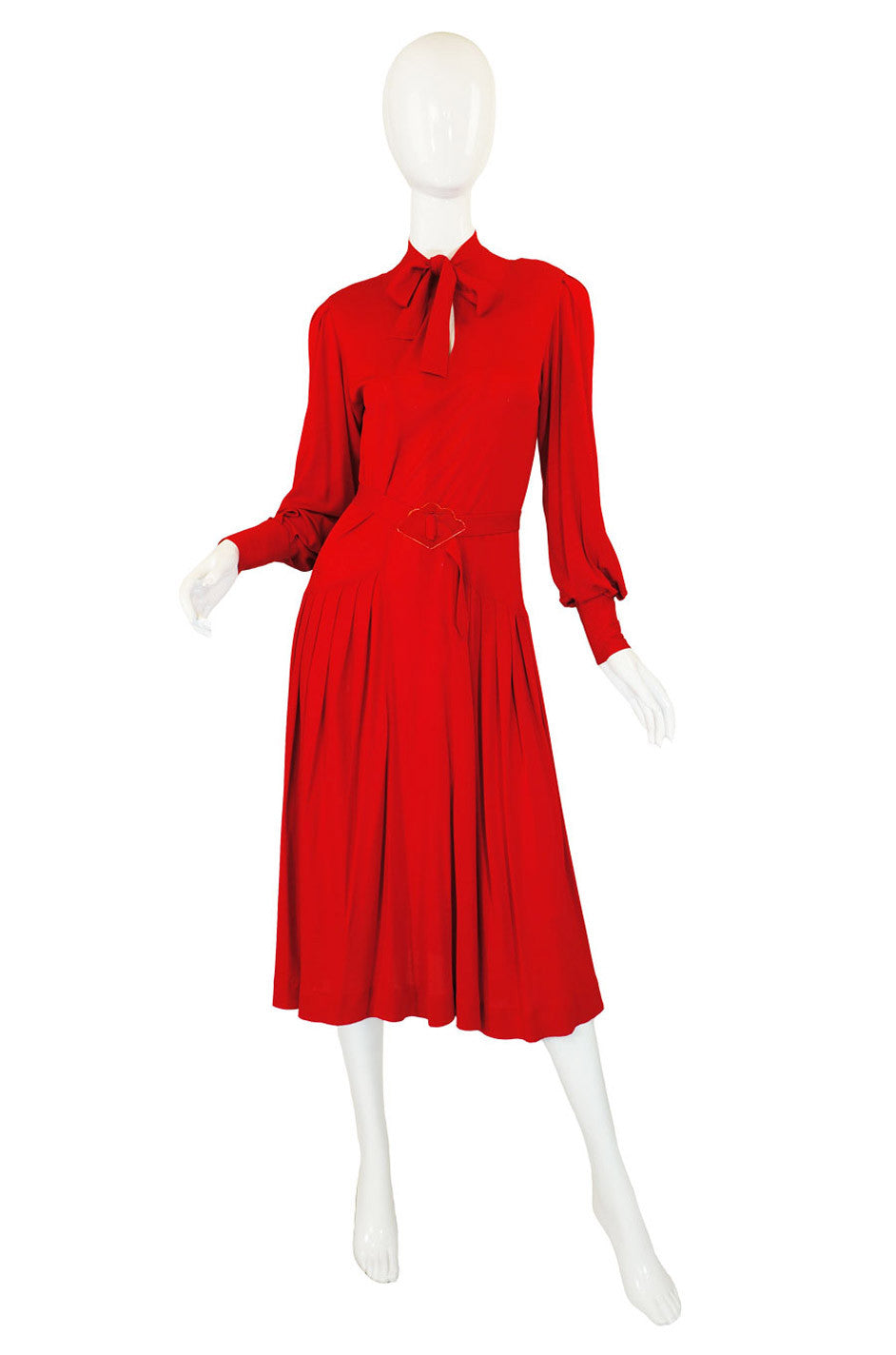1970s Red Jersey Jean Muir Dress – Shrimpton Couture