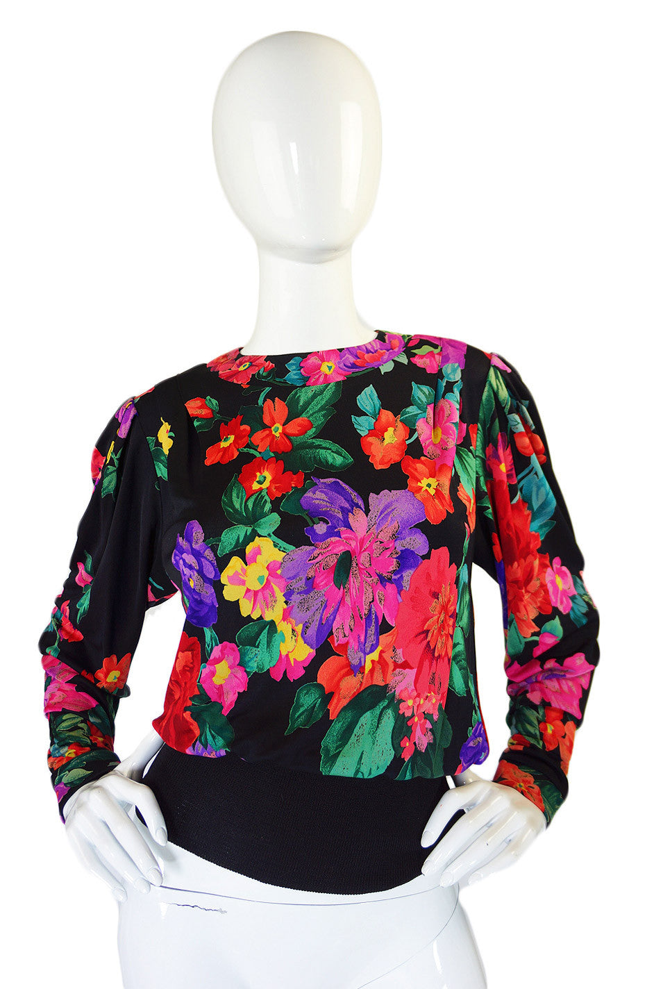 1970s Silk Floral Leonard Paris Top – Shrimpton Couture