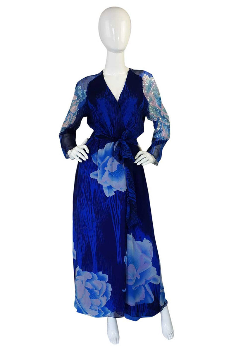1980s Silk Chiffon & Sequin Hanae Mori – Shrimpton Couture