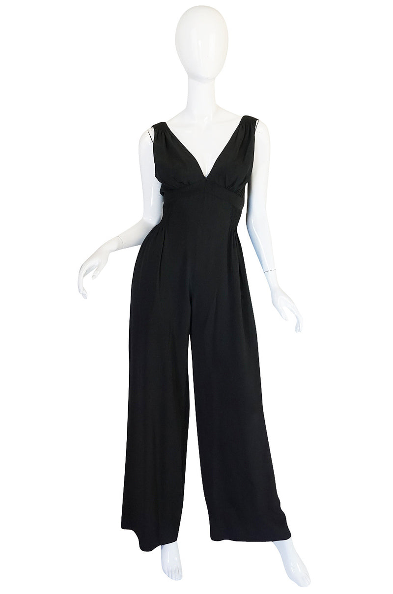 Rare 1960s Ossie Clark Attr. Quorum Black Jumpsuit – Shrimpton Couture