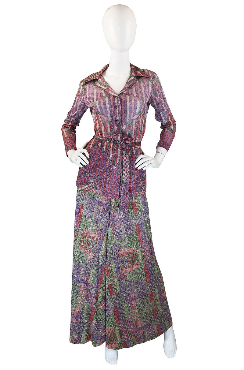 1972 Missoni Metallic Three Pieces Pantsuit Set – Shrimpton Couture