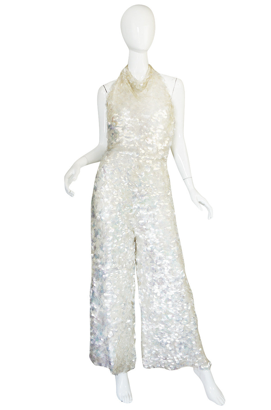c1967 Couture Donald Brooks Silk and Pailettes Jumpsuit – Shrimpton Couture
