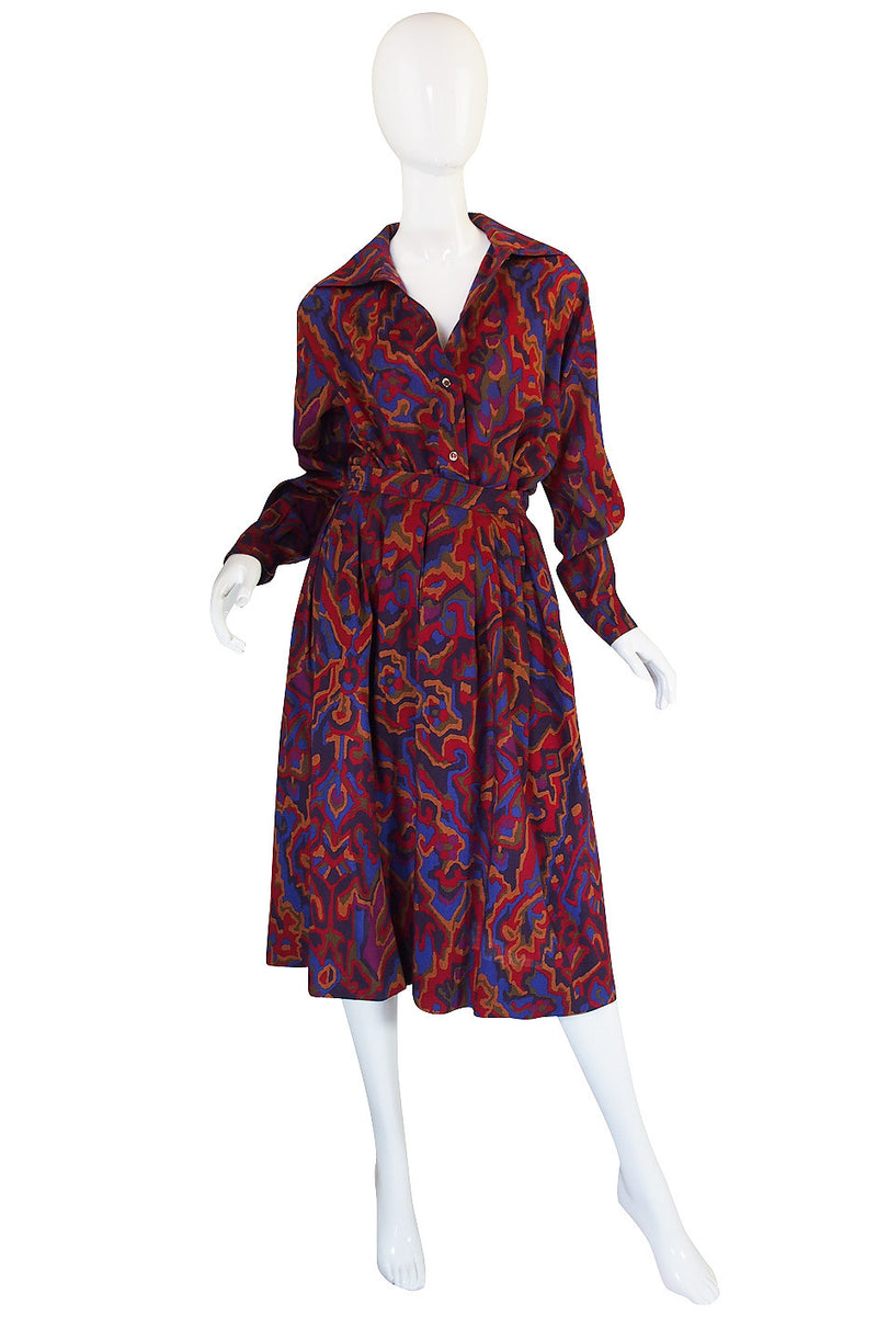 1970s Beautiful Wool Challis Yves Saint Laurent Set – Shrimpton Couture