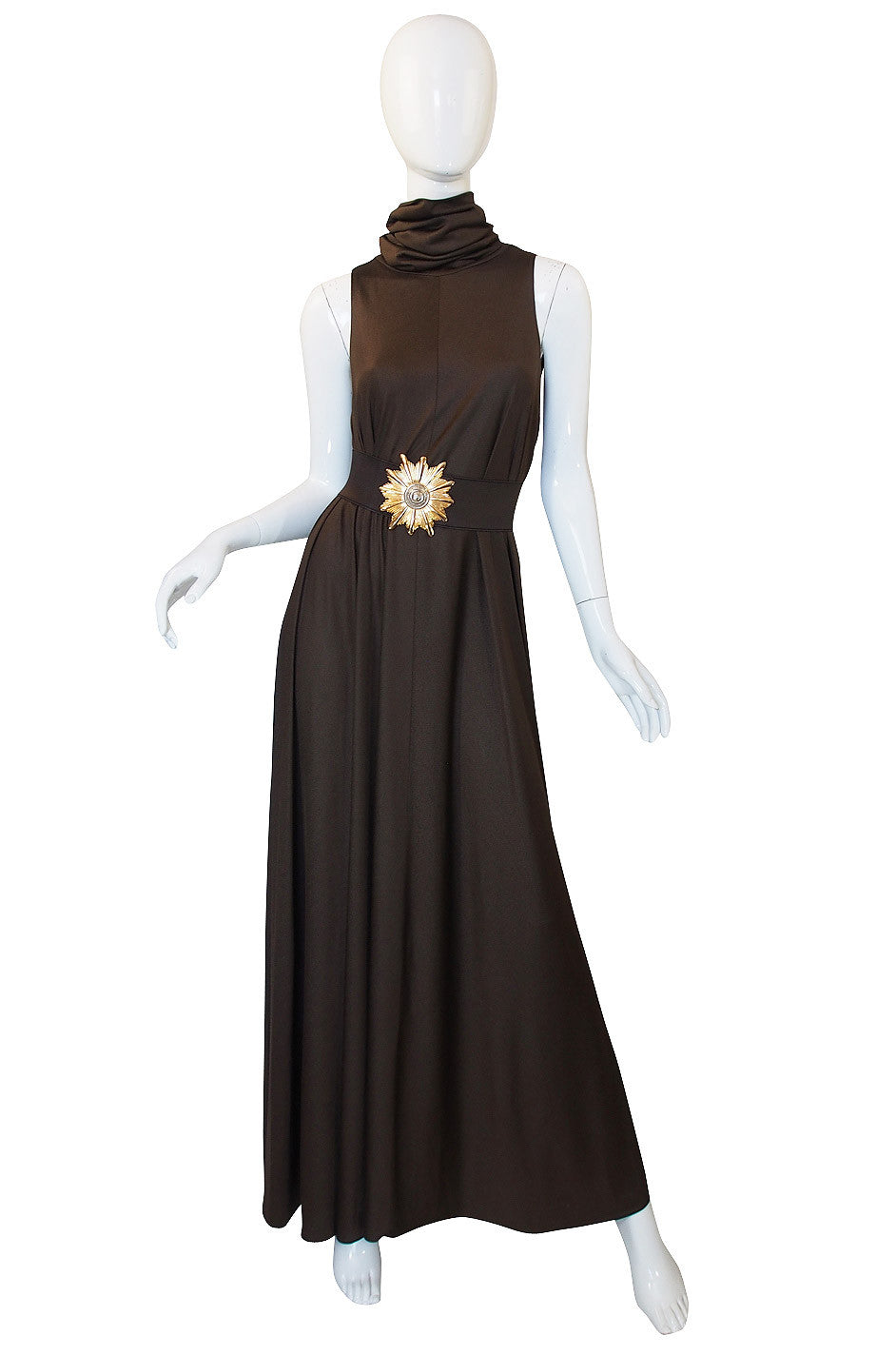 1970s Anne Klein Maxi Dress with Belt – Shrimpton Couture