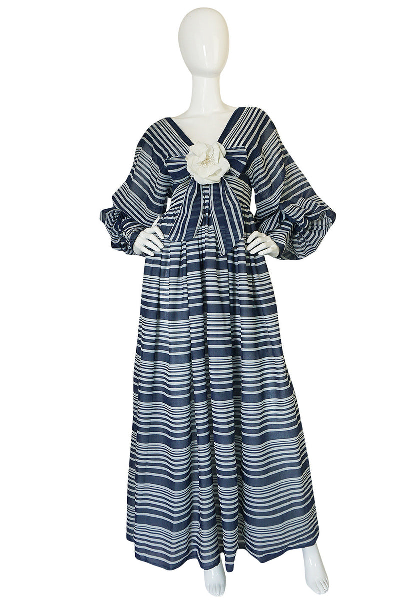 c1972 Geoffrey Beene Plunging Striped Summer Dress – Shrimpton Couture