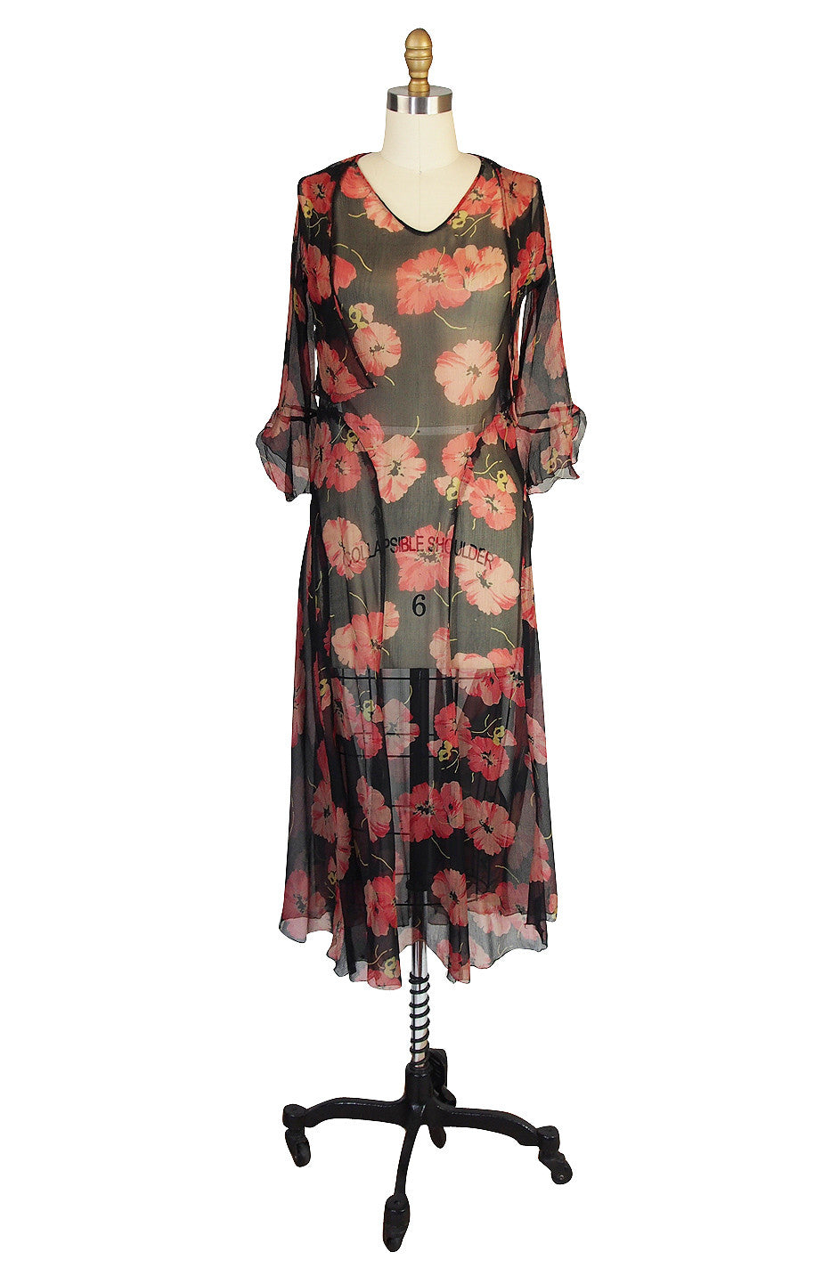 1920s Floral Print Silk Chiffon Dress & Jacket – Shrimpton Couture