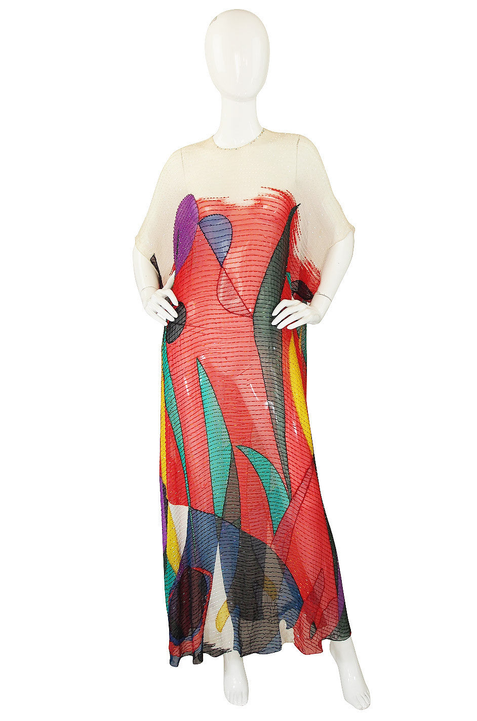 1970s Beaded Silk Hanae Mori Caftan – Shrimpton Couture