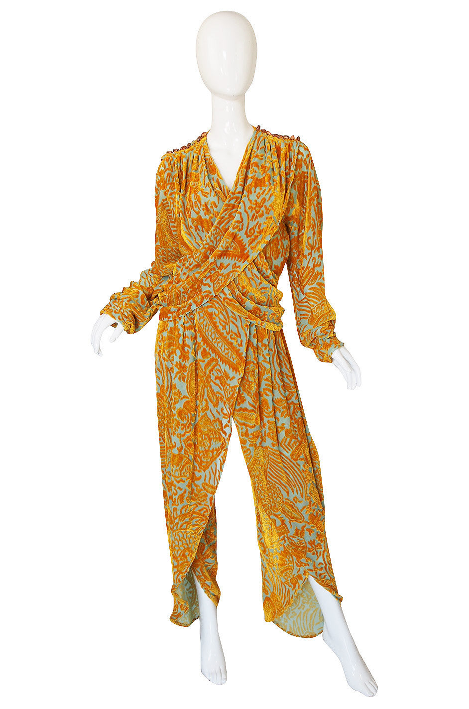 1980s Krizia Cut Silk Velvet Pant & Top Set – Shrimpton Couture