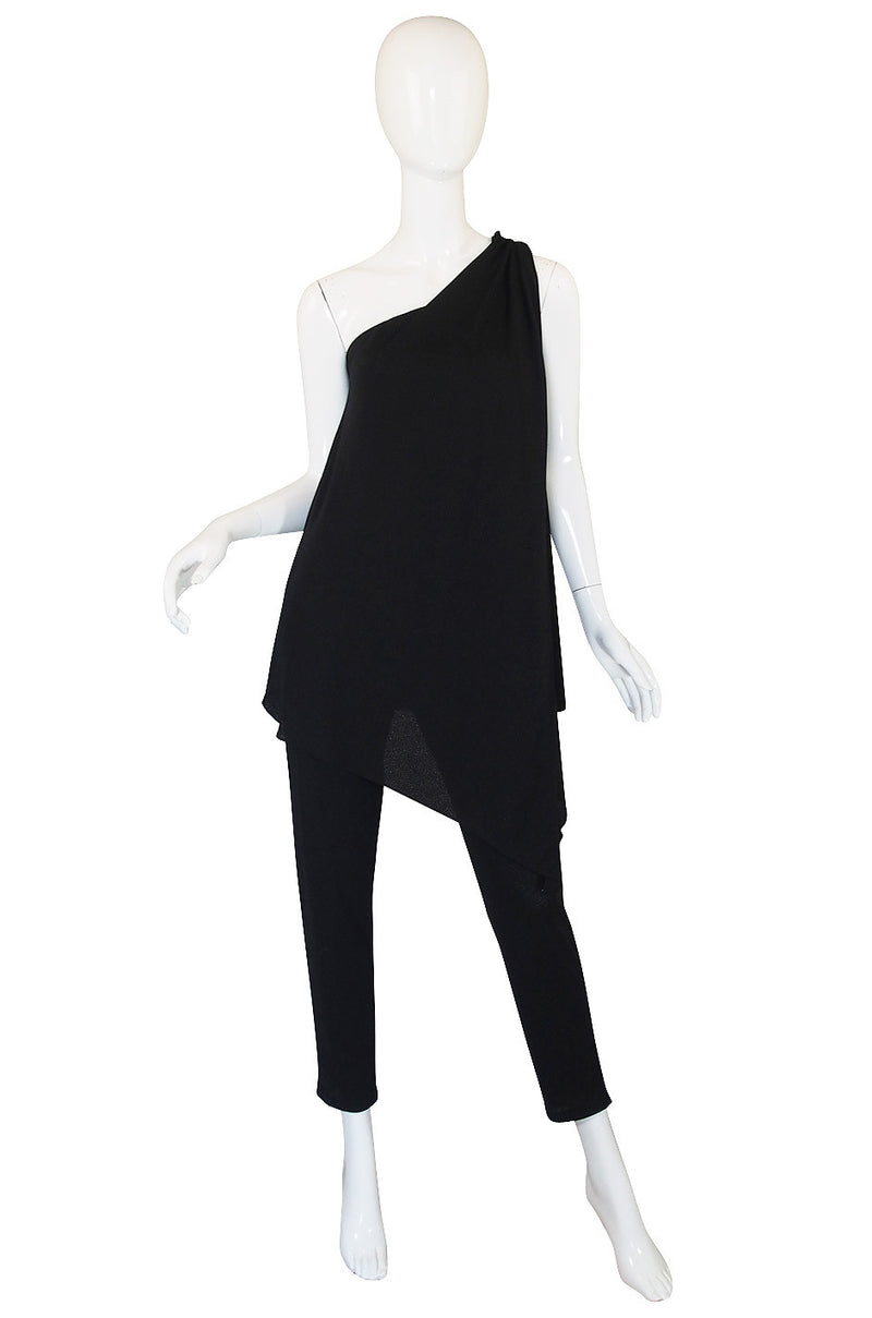 1970s Joy Stevens Black Jersey Jumpsuit – Shrimpton Couture