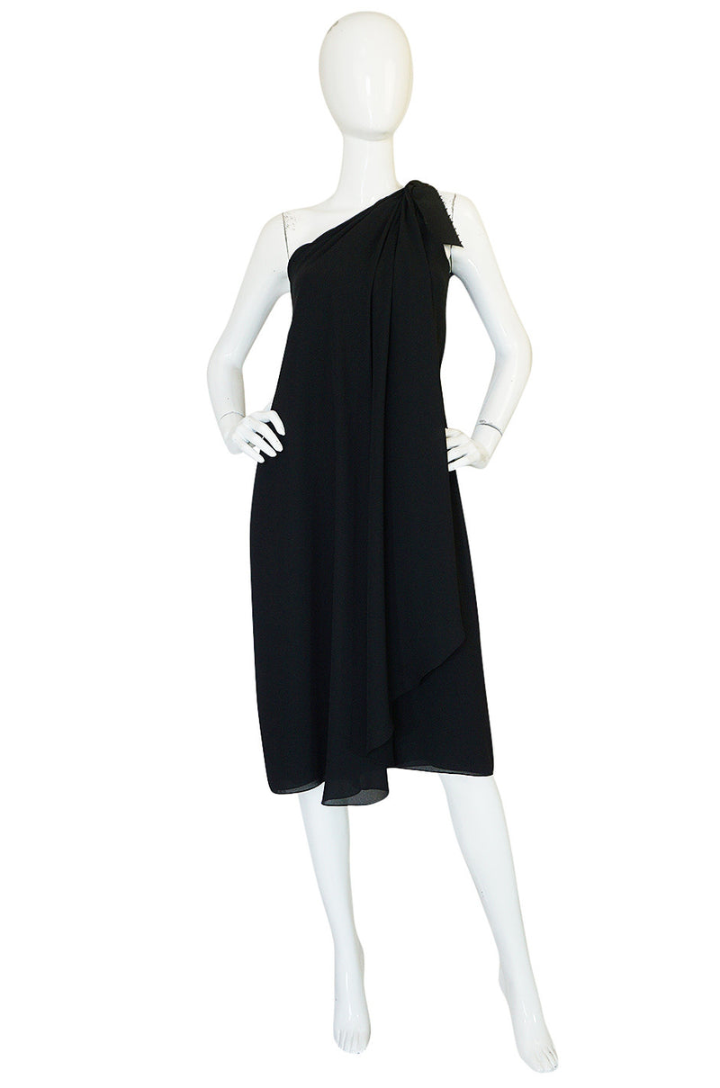 1980s Bill Blass One Shoulder Dress – Shrimpton Couture