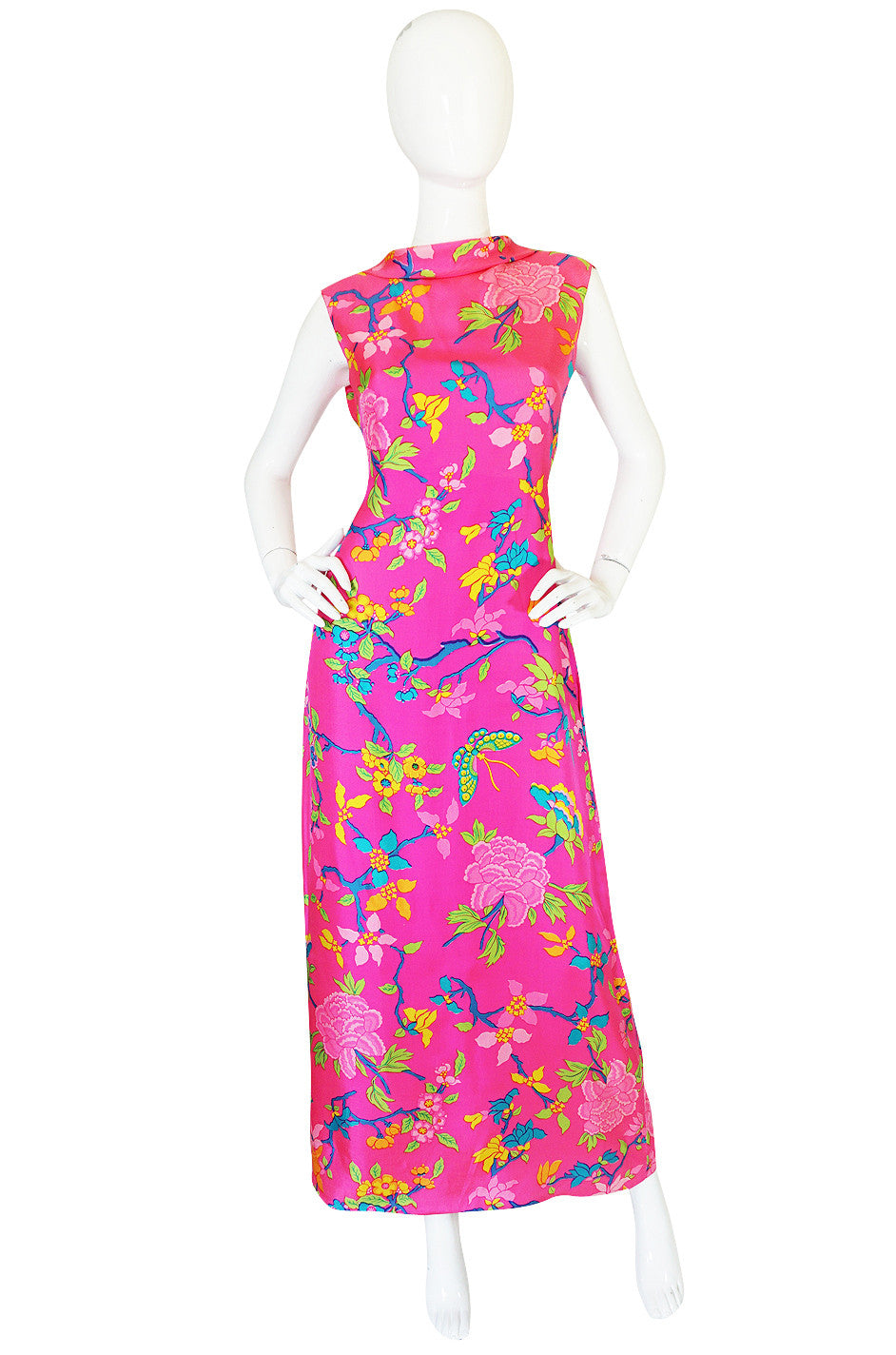 1970s Vibrant Pink Silk Twill Adele Simpson Dress – Shrimpton Couture
