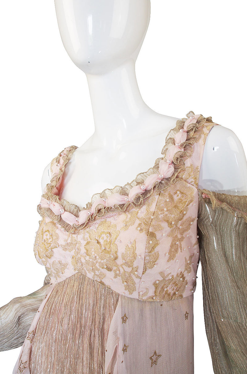 1970s Zandra Rhodes Hand Painted Silk Gown – Shrimpton Couture