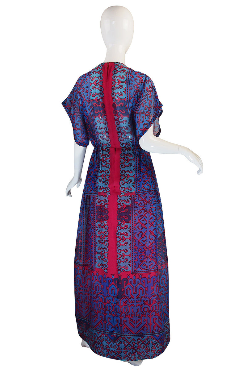 1970s Numbered Silk Gazar Lanvin Caftan Dress – Shrimpton Couture