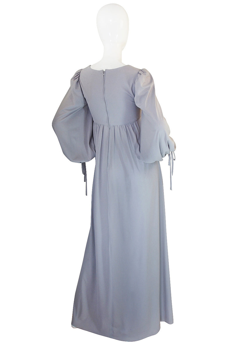 1960s Pretty Grey Blue Gina Fratini Maxi Dress – Shrimpton Couture