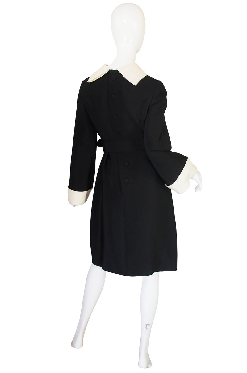 1960s Norman Norell Dress with Removable Collar & Cuffs – Shrimpton Couture