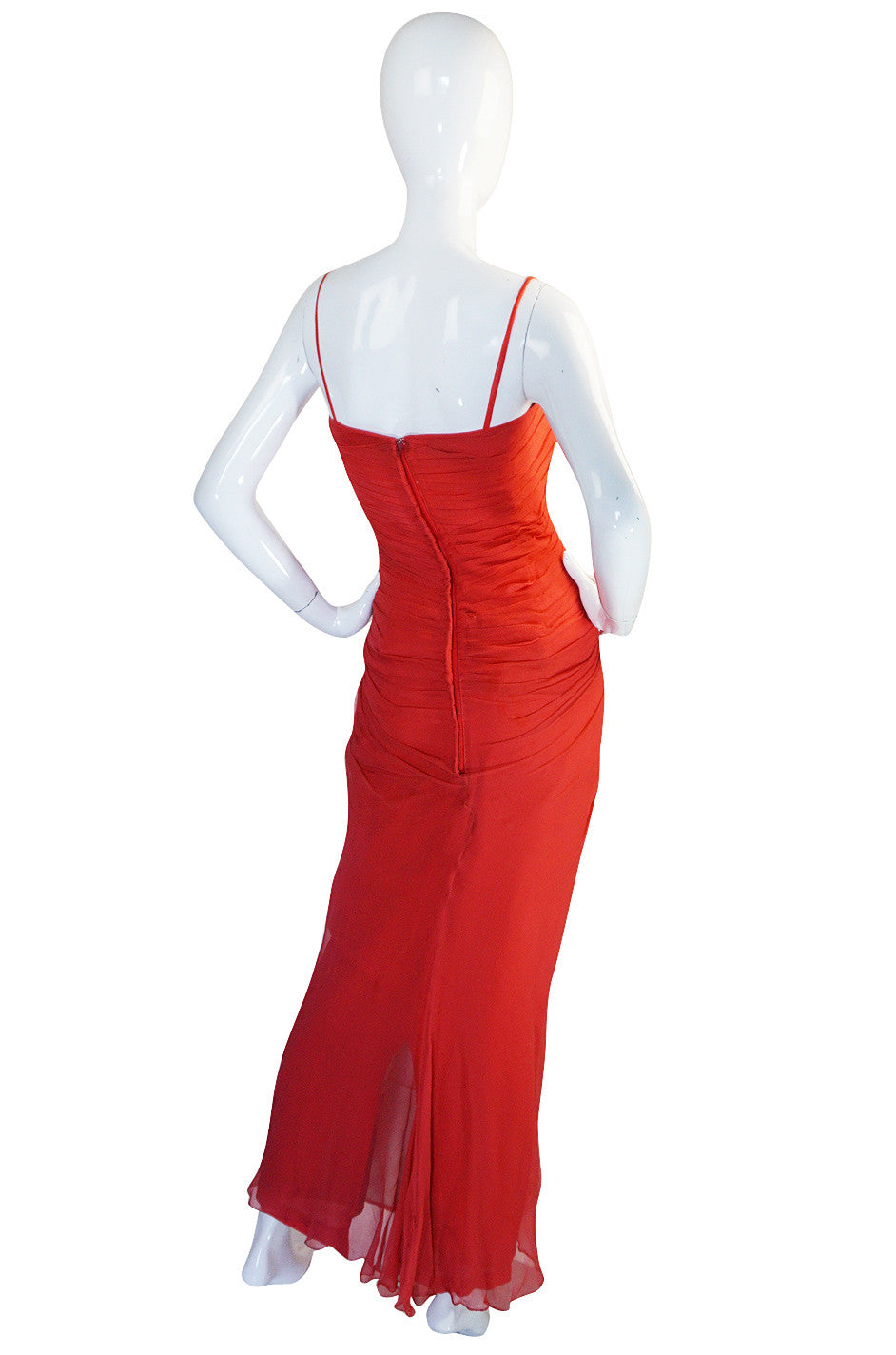 c1959 Haute Couture Maggy Rouff Red Draped Gown – Shrimpton Couture