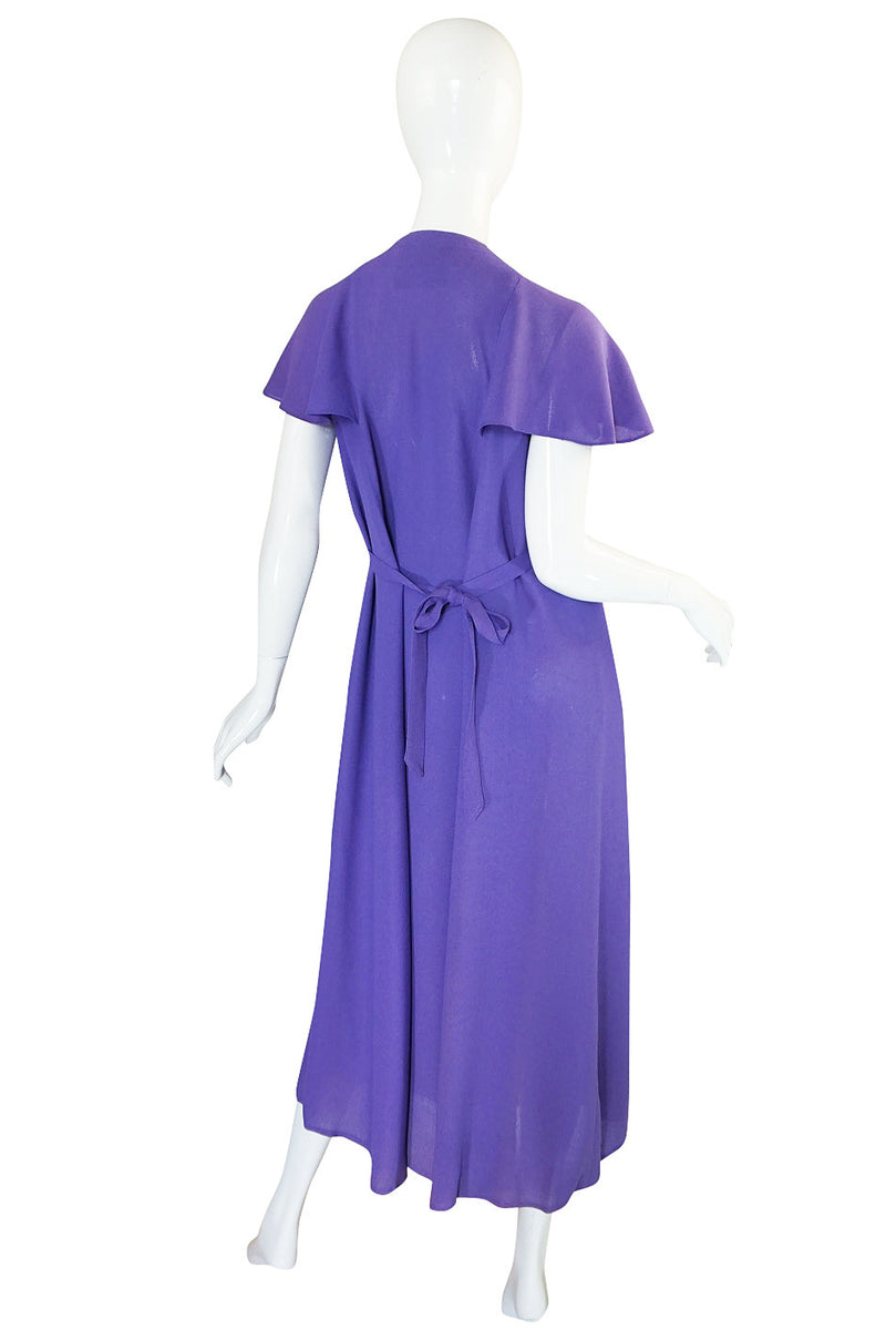 1970s Ossie Clark for Radley Purple Moss Crepe Dress – Shrimpton Couture