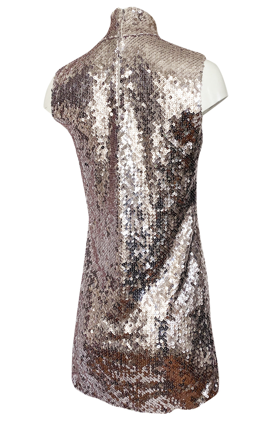 2015 Pre-Fall Christian Dior by Raf Simons Silver Sequin Shift Dress ...