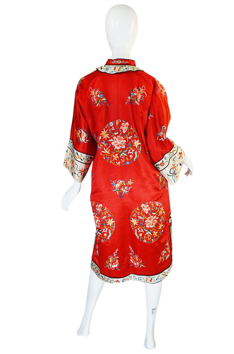1950s Red Silk Embroidered Asian Evening Coat – Shrimpton Couture