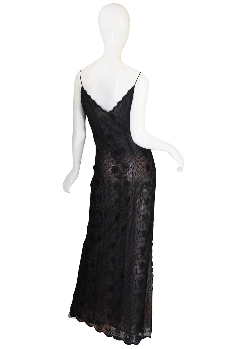 1970s Fine Lace Sexy James Galanos Couture Slip Dress – Shrimpton Couture