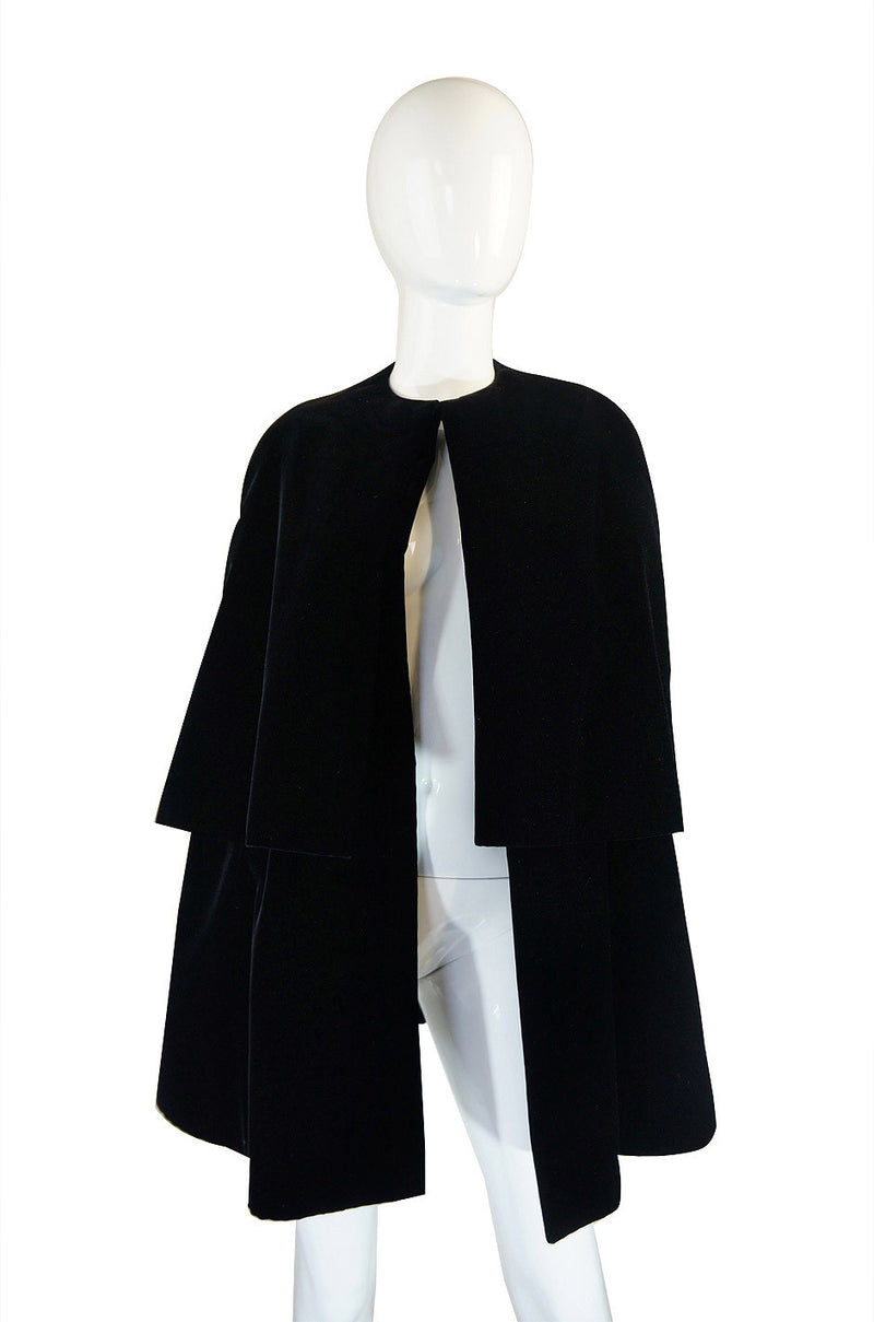 1967 Couture Christian Dior Velvet Cape – Shrimpton Couture