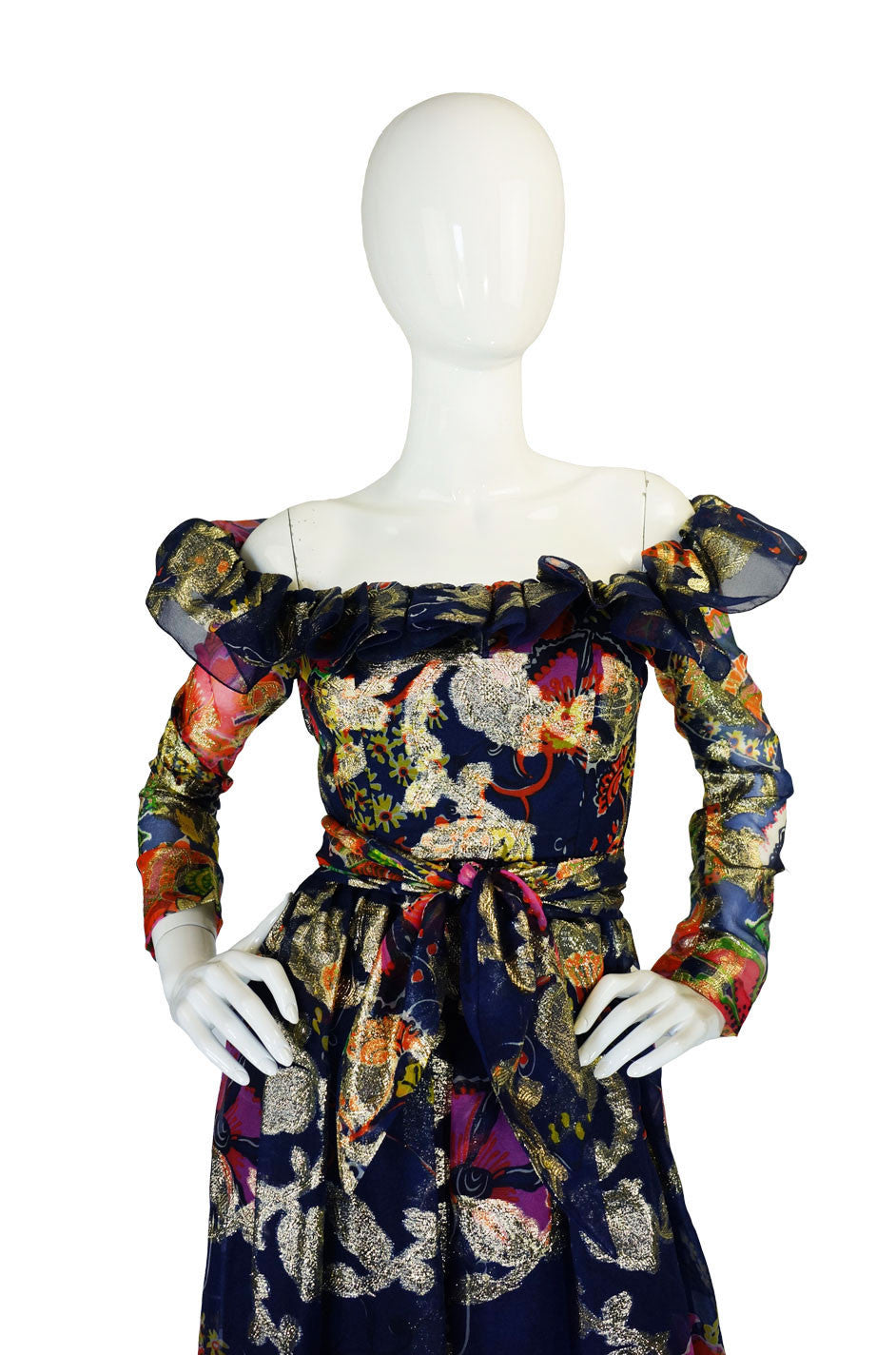 1960s Oscar De La Renta Ruffled Gown – Shrimpton Couture