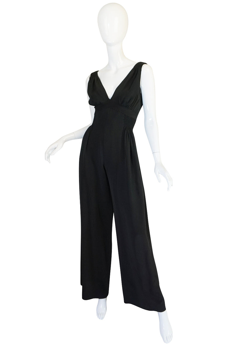 Rare 1960s Ossie Clark Attr. Quorum Black Jumpsuit – Shrimpton Couture