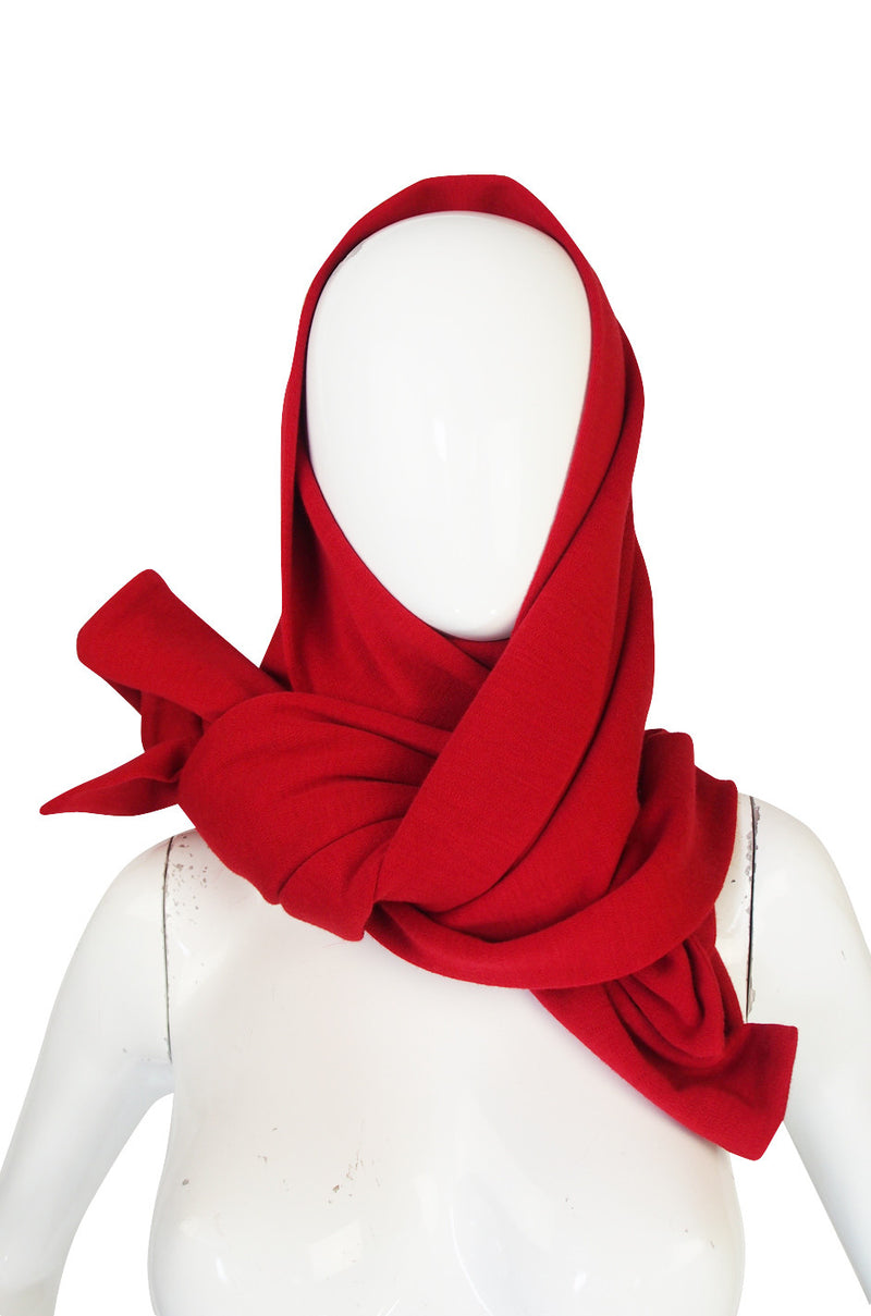 1970s Red Yves Saint Laurent Jersey Knit Scarf – Shrimpton Couture