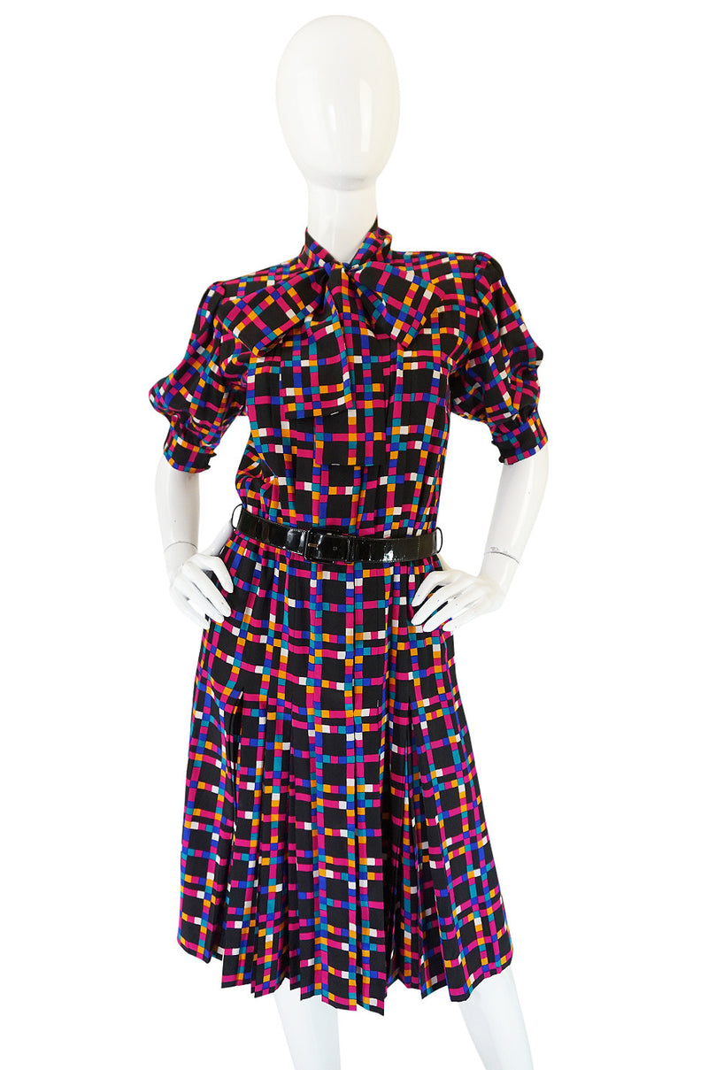 c1982 Haute Couture Yves Saint Laurent Silk Dress – Shrimpton Couture