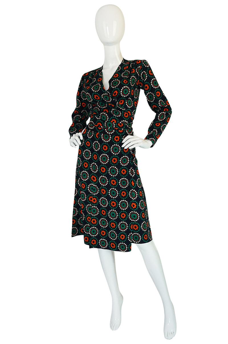 1971 Yves Saint Laurent Wrap Print Skirt & Top Set – Shrimpton Couture