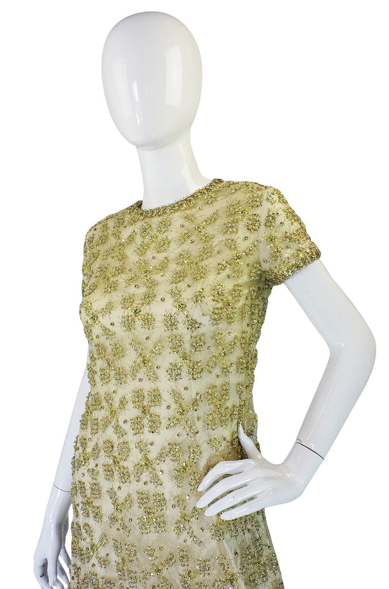 1960s Rhinestone & Bead Silk Net Dress – Shrimpton Couture