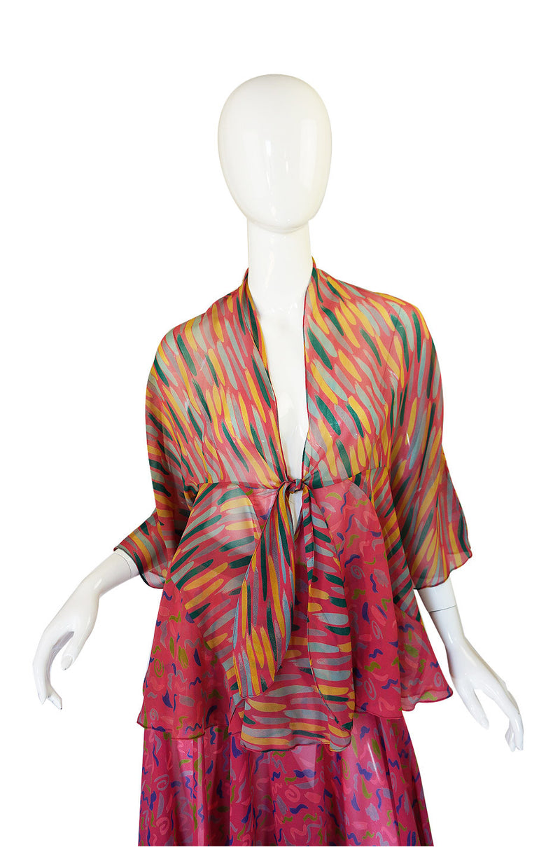 1970s Ossie Clark Birtwell Print Silk Set – Shrimpton Couture